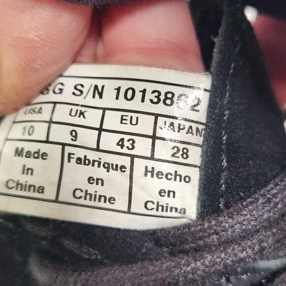 Ugg Hendrickson Chukka Boots Black Suede 1013862 Size 10 - Picture 7 of 9